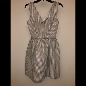 Necessary Objects Textured VNeck Fit & Flare Dress